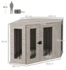 PawHut Hundekäfig Eckige Hundehütte Hundebox mit Kissen, Produktbild-Vorschau 3