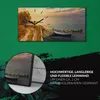 Dekor Leinwand Uhr Wandbilder 60x30 Gemälde See Schiff Weg Produktbild-Vorschau 5