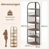 COSTWAY Scaffale angolare a 6 ripiani, scaffale aperto con Anteprima dell’immagine prodotto 3