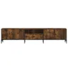 vidaXL TV skříňka se zásuvkou kouřový dub 200x25x44cm Náhled obrázku produktu 6
