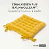 HOMESCAPES Samt-Stuhlkissen 40x40 cm - Baumwollsamt Produktbild-Vorschau 2