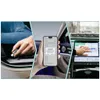 A collage showing a USB adapter being plugged into a car, a phone screen with Bluetooth settings, and a hand interacting with a car's navigation screen. Produktbild-Vorschau