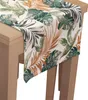 Vzorovaný behúň na stôl 40x180 cm veľké listy zelený žltý Náhľad obrázku produktu 5