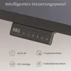 A close-up of a control panel for a height-adjustable desk, with feature icons and text below. Produktbild-Vorschau