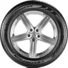 A close-up of a car tire mounted on a silver alloy wheel, presented against a white background. Podgląd zdjęcia produktu
