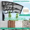 COSTWAY Auvent pour porte d'entrée, Abri en aluminium et Voir les images du produit 7