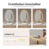 A collage showing a bathroom mirror with LED lighting in three different color temperatures, along with a diagram illustrating the color temperature change. Náhľad obrázku produktu