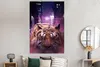 MuchoWow® Poster Tiger - Stadt - Lila 120x180 cm - Produktbild-Vorschau 4