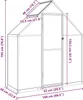 vidaXL Szklarnia z ramą fundamentową srebrna 169x58x195cm Podgląd zdjęcia produktu 8