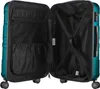 The interior of an open teal suitcase. Náhled obrázku produktu
