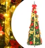 vidaXL Pop-Up vianočný stromček umelý 150 LED diód zelená Náhľad obrázku produktu 7