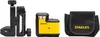 A black clamp, a yellow and black laser level, and a black carrying pouch are displayed against a white background. Produktbild-Vorschau