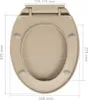 vidaXL Sedile per wc con chiusura morbida Beige Ovale Anteprima dell’immagine prodotto 16