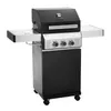 A black and silver gas grill is shown against a white background. Produktbild-Vorschau