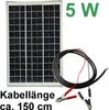 Solarmodul 5W Solarpanel Solarzelle 12V P5 mit Kabel Produktbild-Vorschau 2