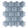 A pattern of hexagonal padded wall panels arranged in a honeycomb formation on a white background. Anteprima dell’immagine prodotto