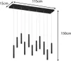 LED lustr Trio Tubular 11x 2,5 W 11x350 lm 3000 K černý Náhled obrázku produktu 8