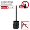 WENKO Turbo-Loc WC-Garnitur Carpino in Schwarz 9,5 x 35 x Produktbild-Vorschau 2