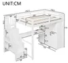 Hochbett 140x200 cm mit Schreibtisch, Regal, Produktbild-Vorschau 5