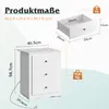 Nočný stolík s 3 zásuvkami, nabíjacou stanicou, USB portami Náhľad obrázku produktu 6