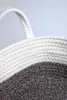 Kobolo Baumwollkorb mit Griffen 2 Größen oval weiß beige  Produktbild-Vorschau 4
