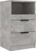 A single nightstand with three drawers and an open shelf at the top, presented against a white background. Náhled obrázku produktu
