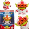 A collage of a Toy Story alien character in a Duke Caboom costume, shown in and out of its packaging. Produktbild-Vorschau