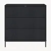Kommode 'Nykapin' mit 3 Schubladen 80 x 80 x 40 cm Schwarz Produktbild-Vorschau 5