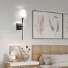 2er Akku Wandlampe Schwarz-Weiß Stoffschirm RGBW Produktbild-Vorschau 2