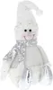SPRINGOS Schneemann, sitzende Figur, 40 cm, Silberfarbe, Produktbild-Vorschau 4