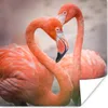 MuchoWow® Poster Flamingos bilden mit ihren Hälsen ein Herz Produktbild-Vorschau 1