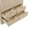 Close-up view of the drawers of a wooden cabinet. Podgląd zdjęcia produktu