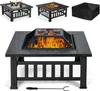 COSTWAY 3 in 1 Feuerschale, Outdoor-Feuerstelle 81 x 81 cm, Produktbild-Vorschau 1