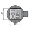 AlcaDrain Bodenablauf 105×105/50 mm mit einem waagrechten Produktbild-Vorschau 4