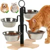 Erhöhte Futterstation für Katzen - Dreistöckig - Vier Produktbild-Vorschau 1