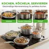 Set di pentole in acciaio inossidabile NutriChef, 8 pezzi – Anteprima dell’immagine prodotto 8