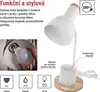 Stolní lampa POPPY na žárovku E27, bílá Náhled obrázku produktu