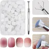 100 Stück Nail Art Schwamm mit Metallgreifer, Sponge Brush Produktbild-Vorschau 1
