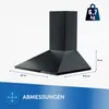 MPM MPM-60-OK-28 Wand-Kaminhaube 348 m³/h Shwarz 60cm Produktbild-Vorschau 8