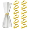 Serviettenringe Gold 12 Stück Metall Serviettenring Set Produktbild-Vorschau 1