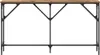 A console table with a wooden top and black metal legs against a white background. Náhled obrázku produktu