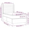 Boxspringbett mit Matratze & LED Taupe 90x200 cm Stoff Produktbild-Vorschau 8
