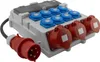 A portable power distribution box with multiple outlets. Produktbild-Vorschau