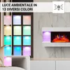 Camino elettrico BALDERIA Ida – Camino da parete - Bianco Anteprima dell’immagine prodotto 4