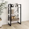 vidaXL Bücherregal 3 Fächer Weiß 80x30x105 cm Massivholz Produktbild-Vorschau 2