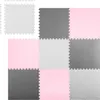 Tappetino puzzle in schiuma 180x180cm 9 pezzi grigio rosa Anteprima dell’immagine prodotto 3
