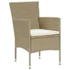 vidaXL Chaises de jardin 2 pcs. Poly rotin beige Voir les images du produit 1