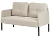 BELIANI 2-Sitzer Sofa Beige Stoffbezug Gesteppt Hohe Produktbild-Vorschau 4