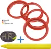 4X Zentrierringe 74,1 x 66,6 mm Orange Felgen Ringe + 1x Produktbild-Vorschau 1