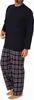 Herren langarm Schlafanzug Pyjama mit karierter Flanell Produktbild-Vorschau 3